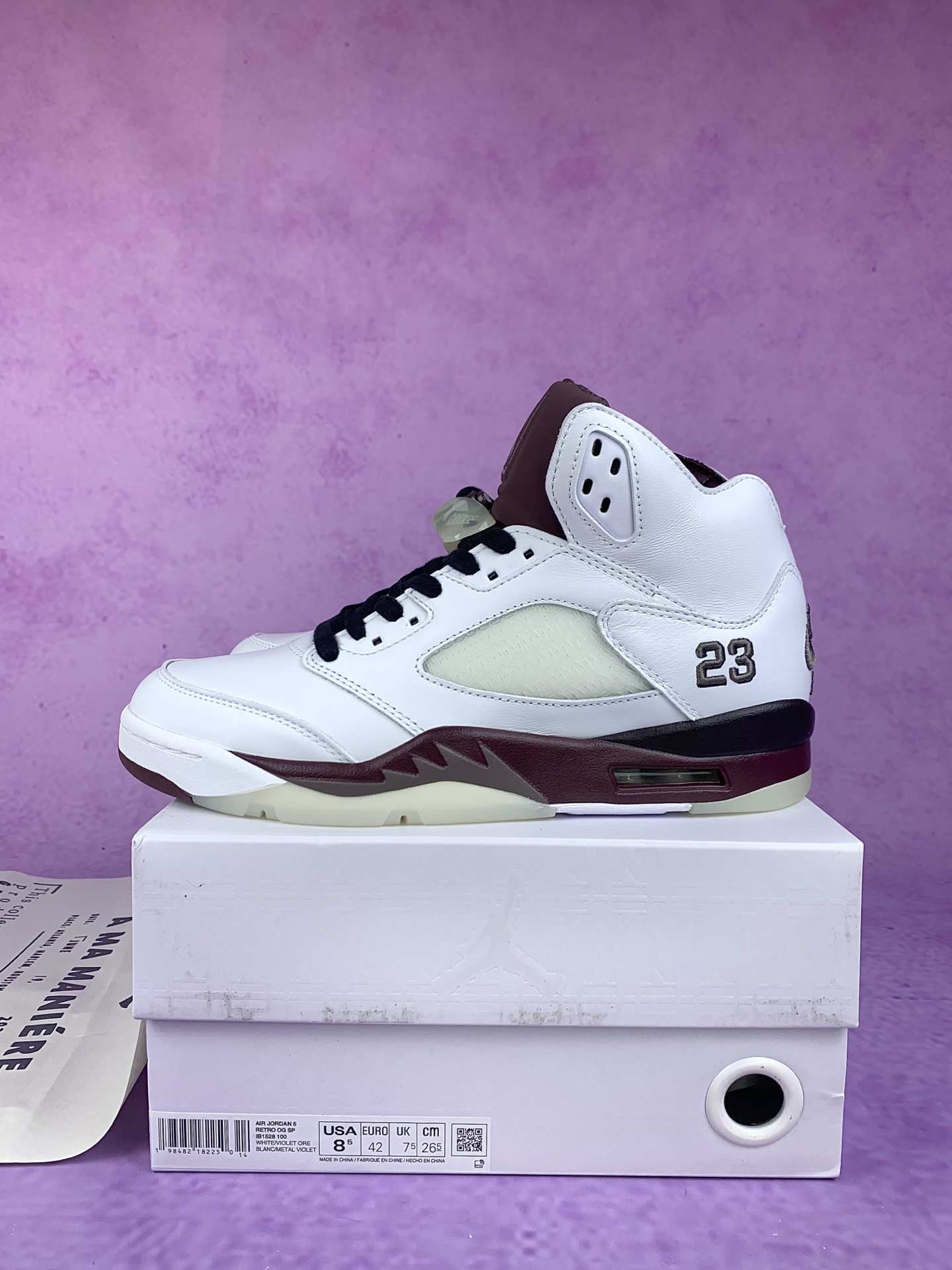 A Ma Maniere x Air Jordan 5 “Violet Ore” Shoes