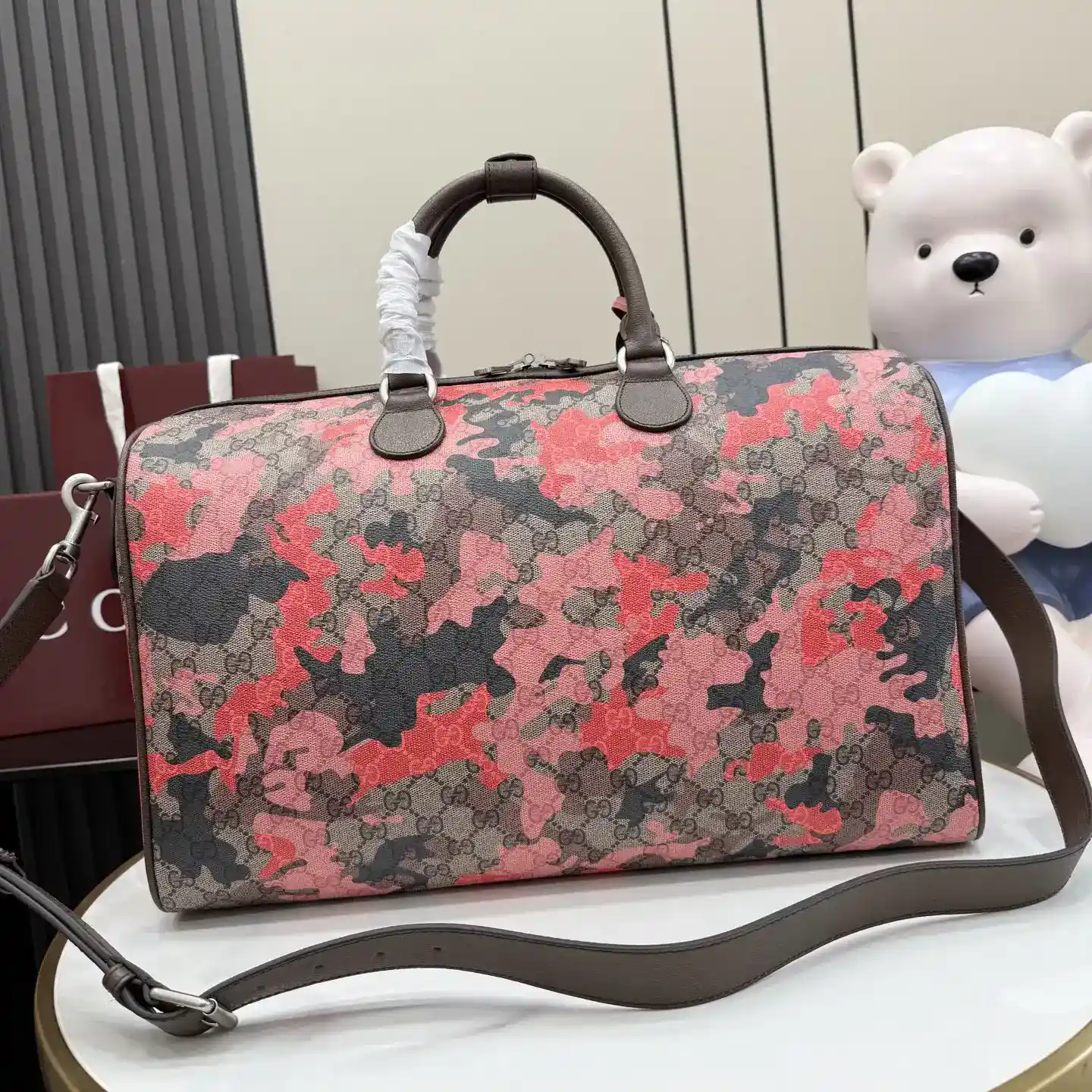 Gucci Pink GG Supreme Canvas Tote Bag product photo from LabelPicks