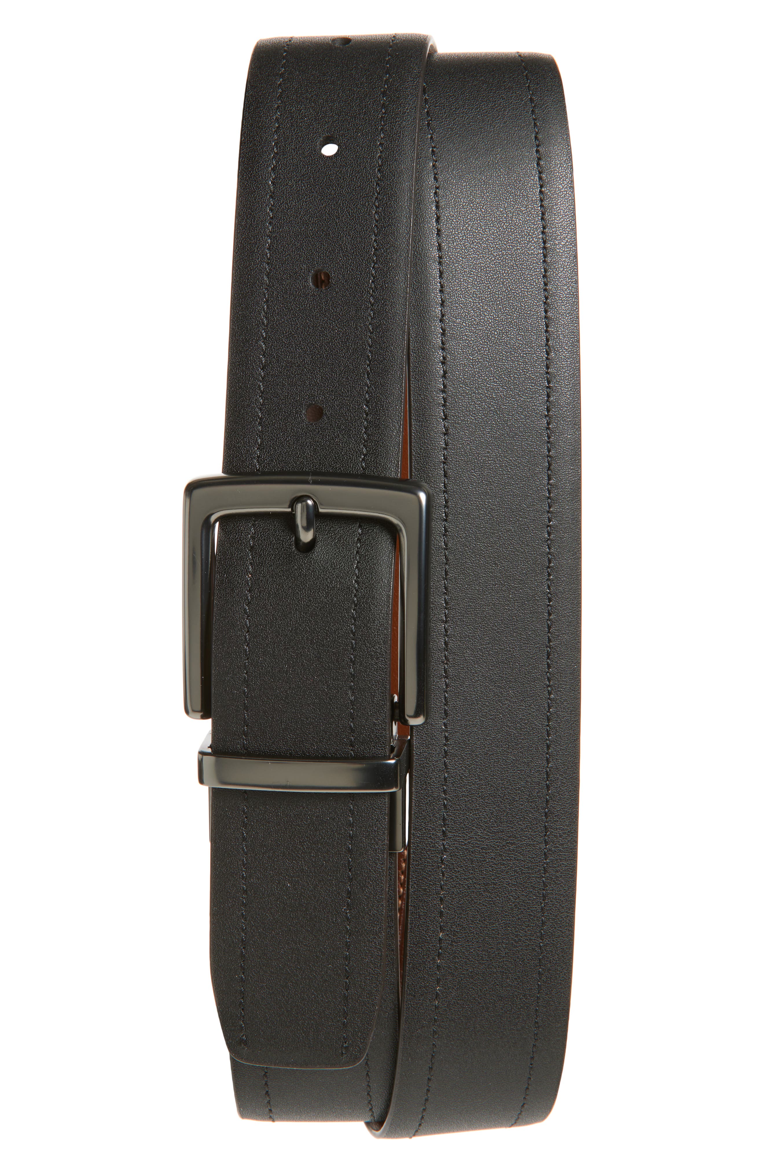 Original Penguin Brownie Reversible Leather Belt