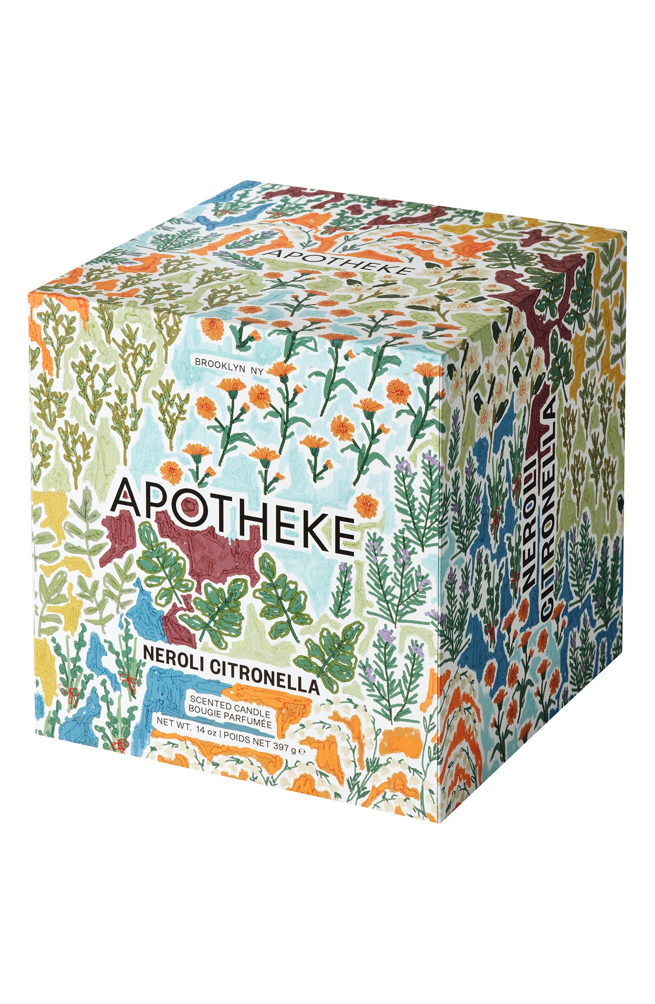 APOTHEKE Neroli Citronella Two-Wick Concrete Scented Candle with Lid