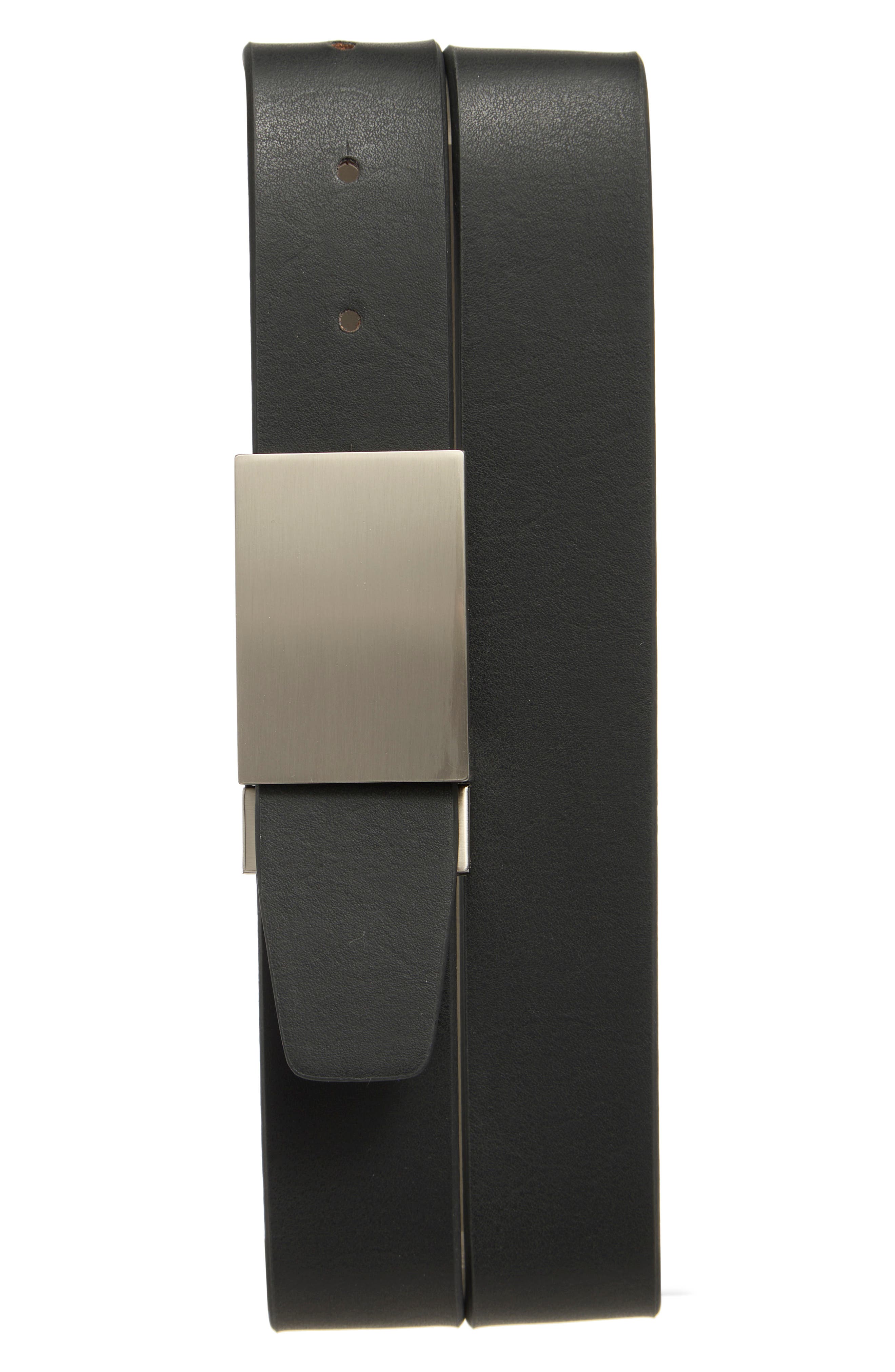 NORDSTROM RACK Plaque Faux Leather Belt