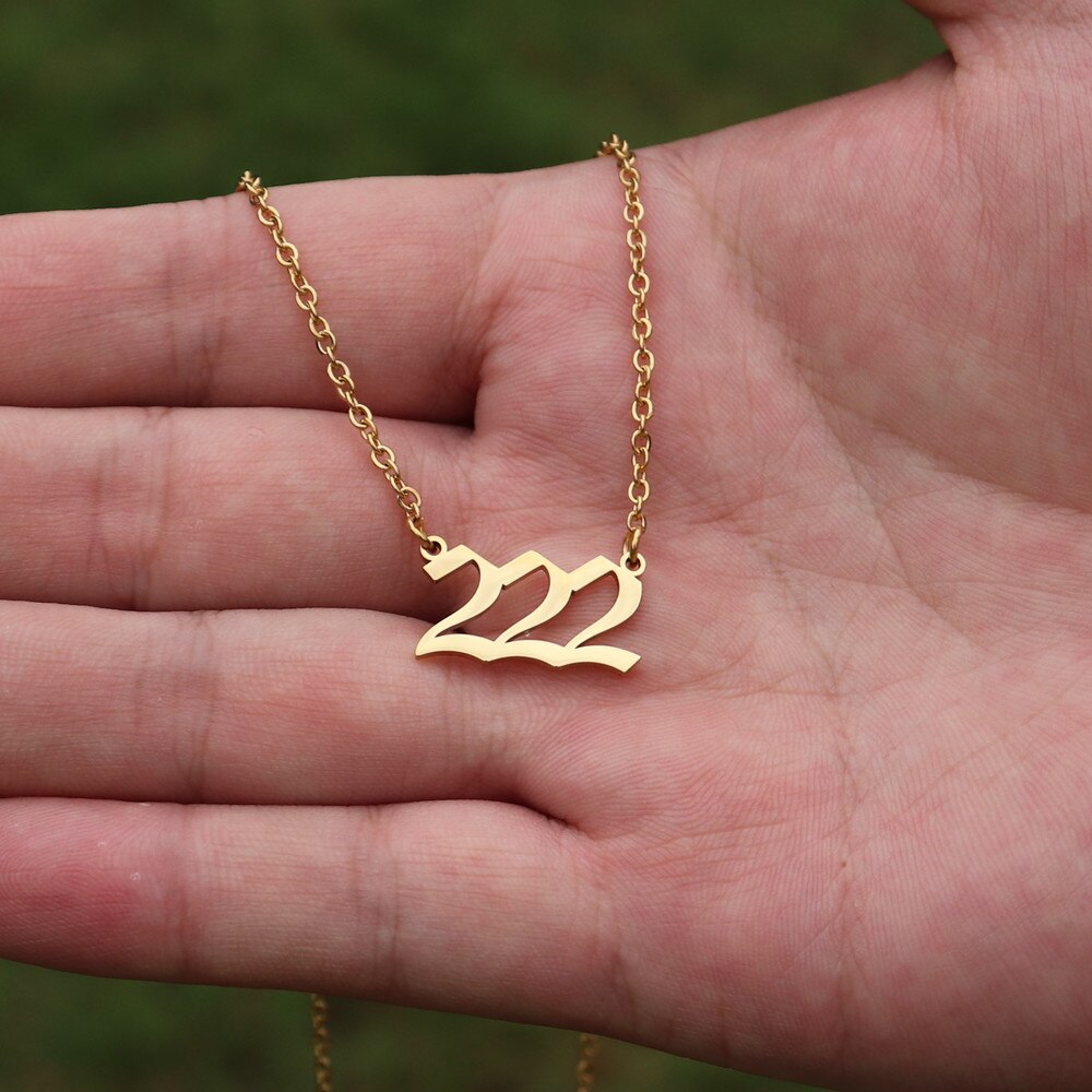 Angel Number Necklace 111-999 with 18K Gold Plated