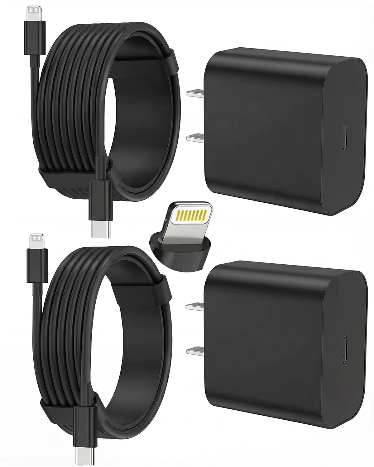 iPhone Charger Fast Charging, USB C Charger Block, 6FT/10FT Lightning Cable for iPhone