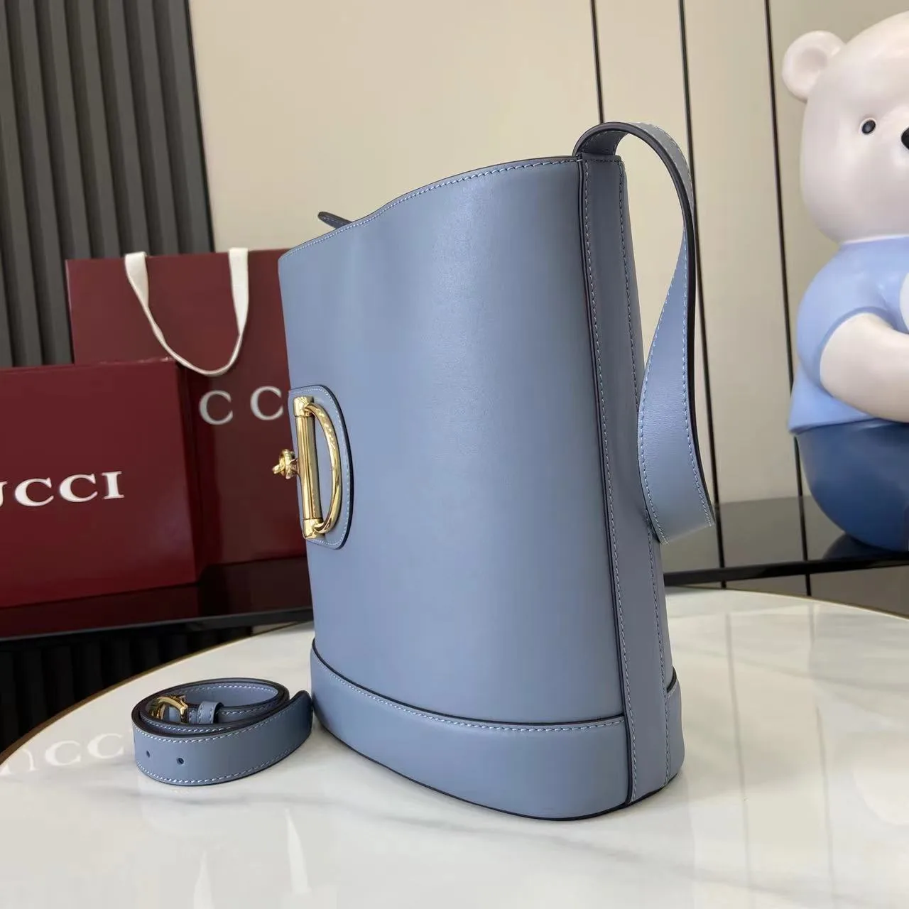 Gucci Smooth Leather Bucket Bag product photo from LabelPicks