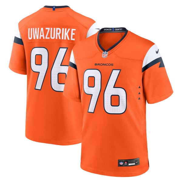 Eyioma Uwazurike Denver Broncos Nike Team Game Jersey -  Orange