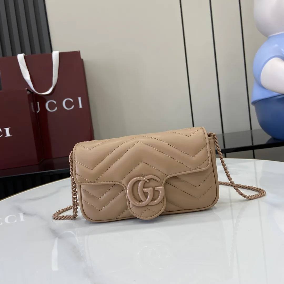 Gucci Beige Marmont GG Supreme Canvas Shoulder Bag product photo from LabelPicks