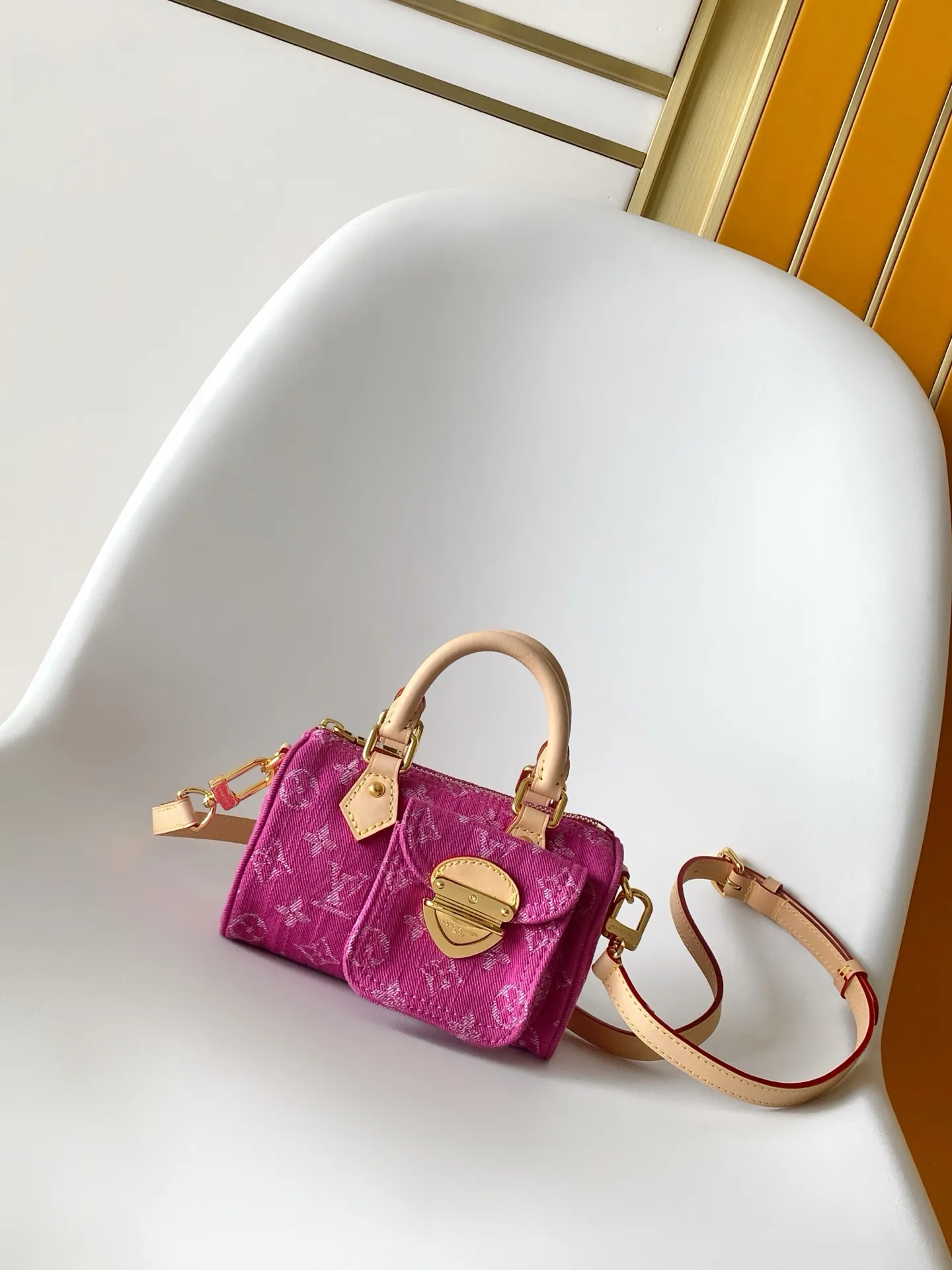 Louis Vuitton Speedy Blue Canvas and Leather Top Handle Bag product photo from LabelPicks