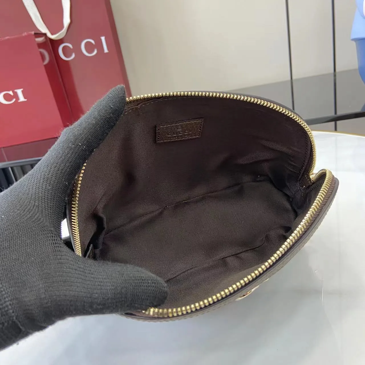 Gucci Brown Ophidia GG Supreme Canvas Top Handle Bag product photo from LabelPicks