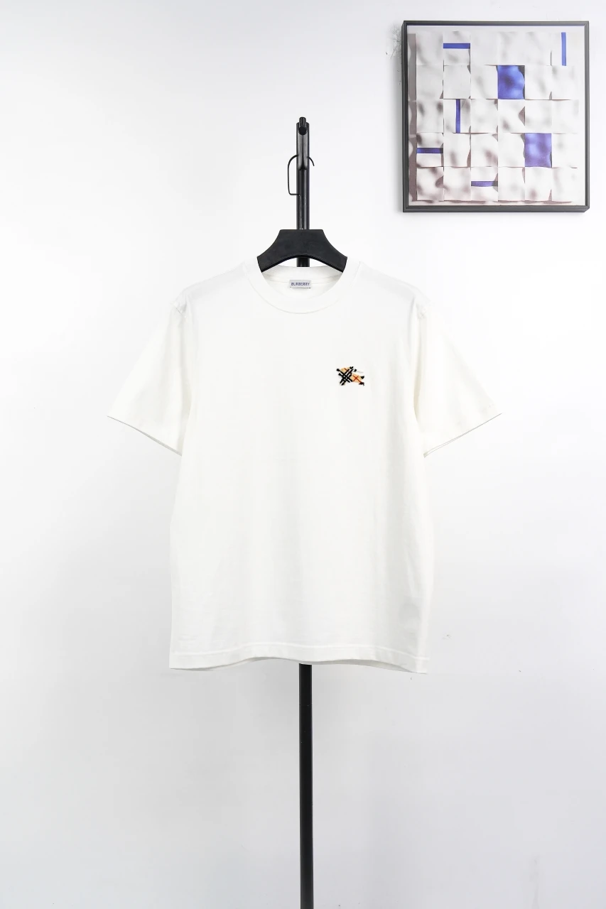 Burberry White Small Equestrian Knight Embroidered T-Shirt product photo from LabelPicks