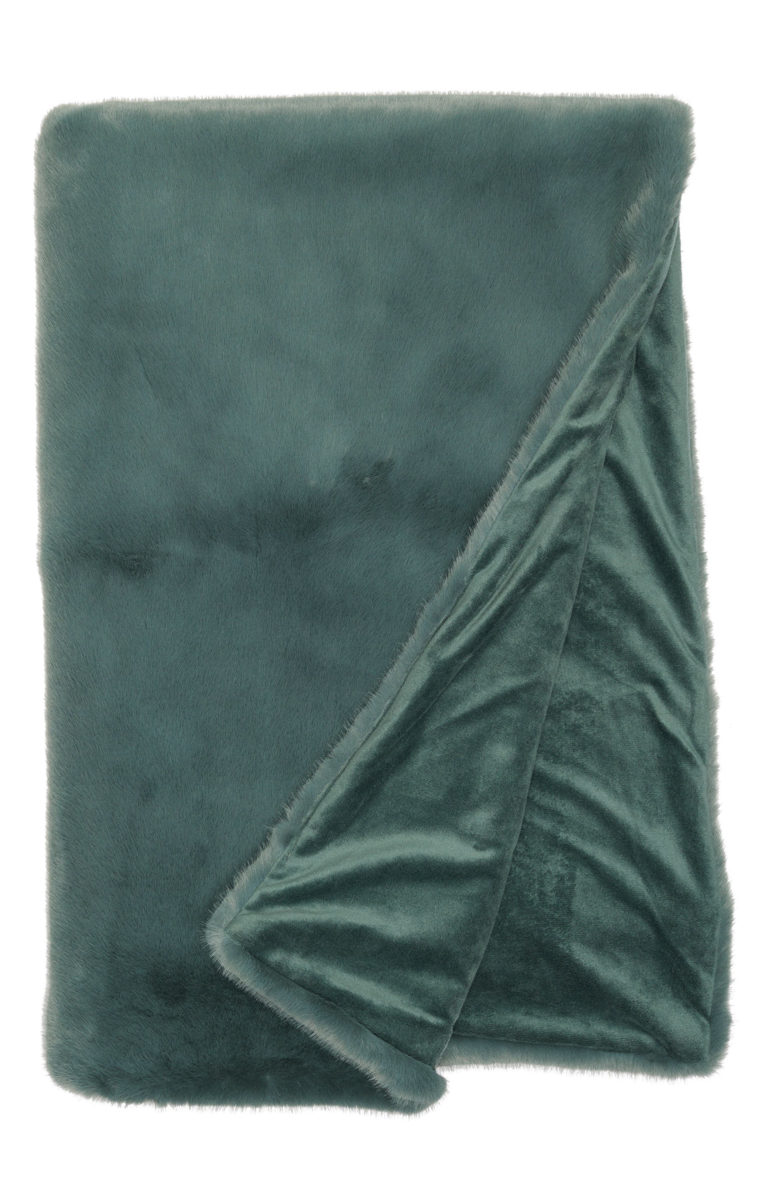 NORDSTROM RACK Faux Fur Throw Blanket