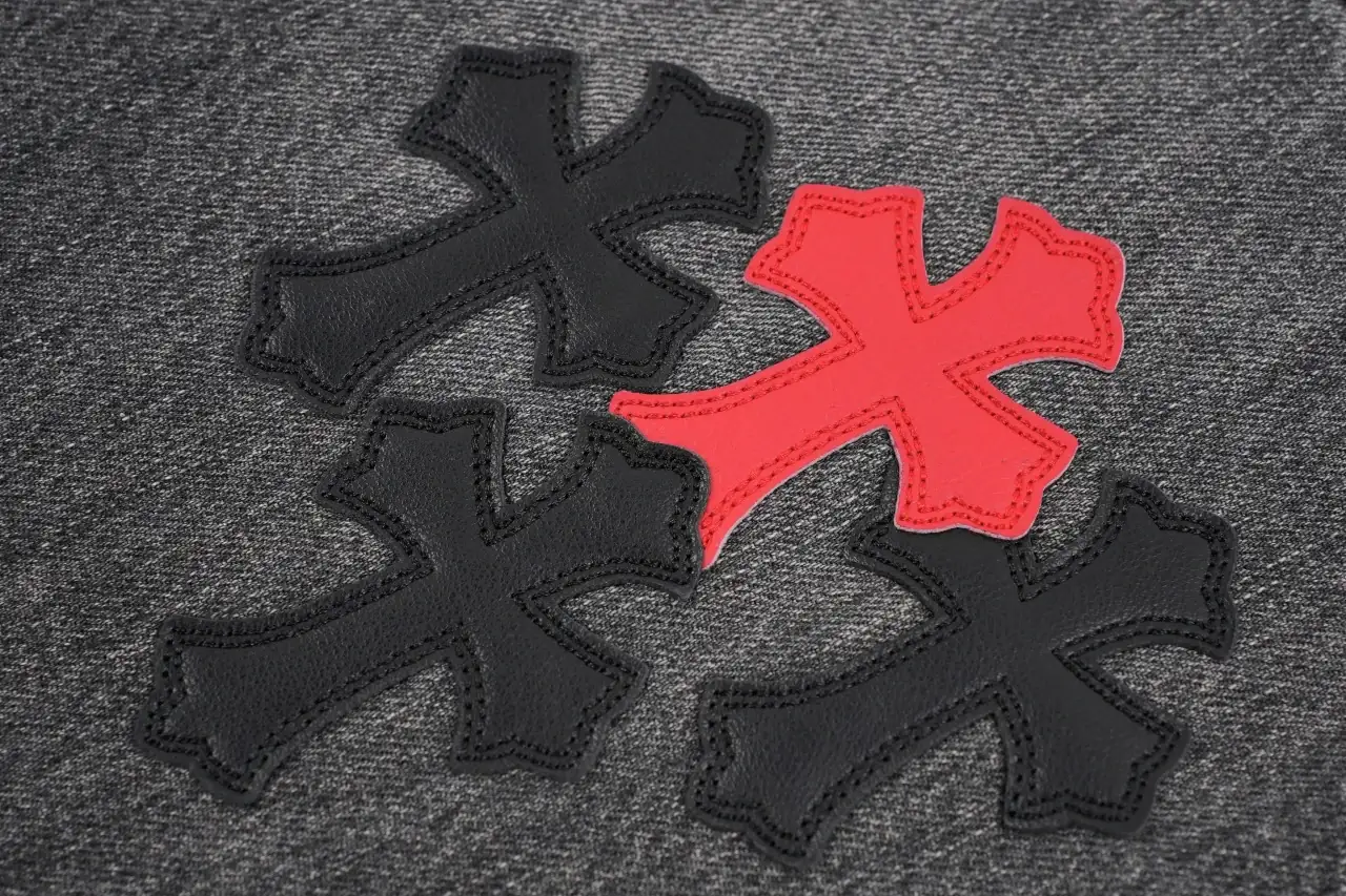 Chrome Hearts Grey Cross Patch Slight Flare Jeans product photo from LabelPicks