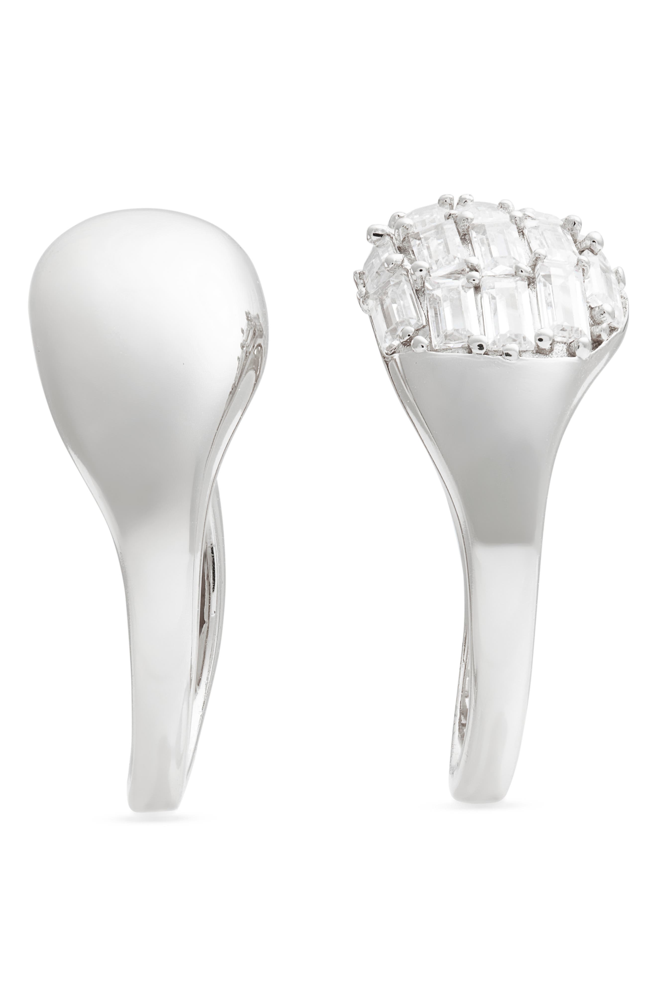 Nordstrom Set of 2 Cubic Zirconia Sculpted Rings
