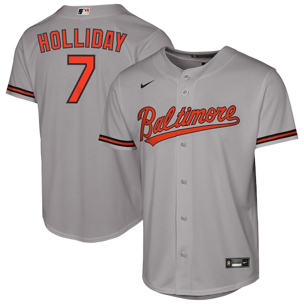 Jackson Holliday Baltimore Orioles Nike Youth Road Replica Jersey - Gray
