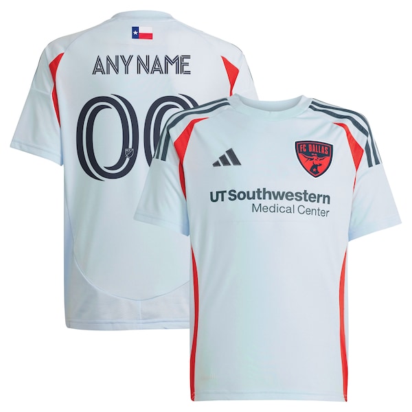 FC Dallas adidas Youth 2025 The Inferno Kit Replica Custom Jersey - Light Blue
