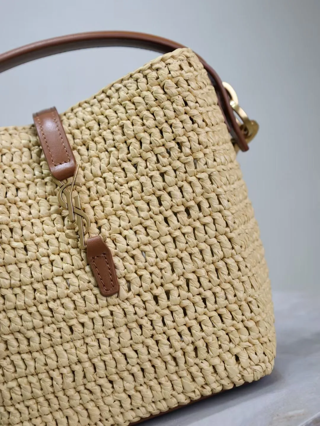 Saint Laurent Straw Woven Top Handle Bag product photo from LabelPicks