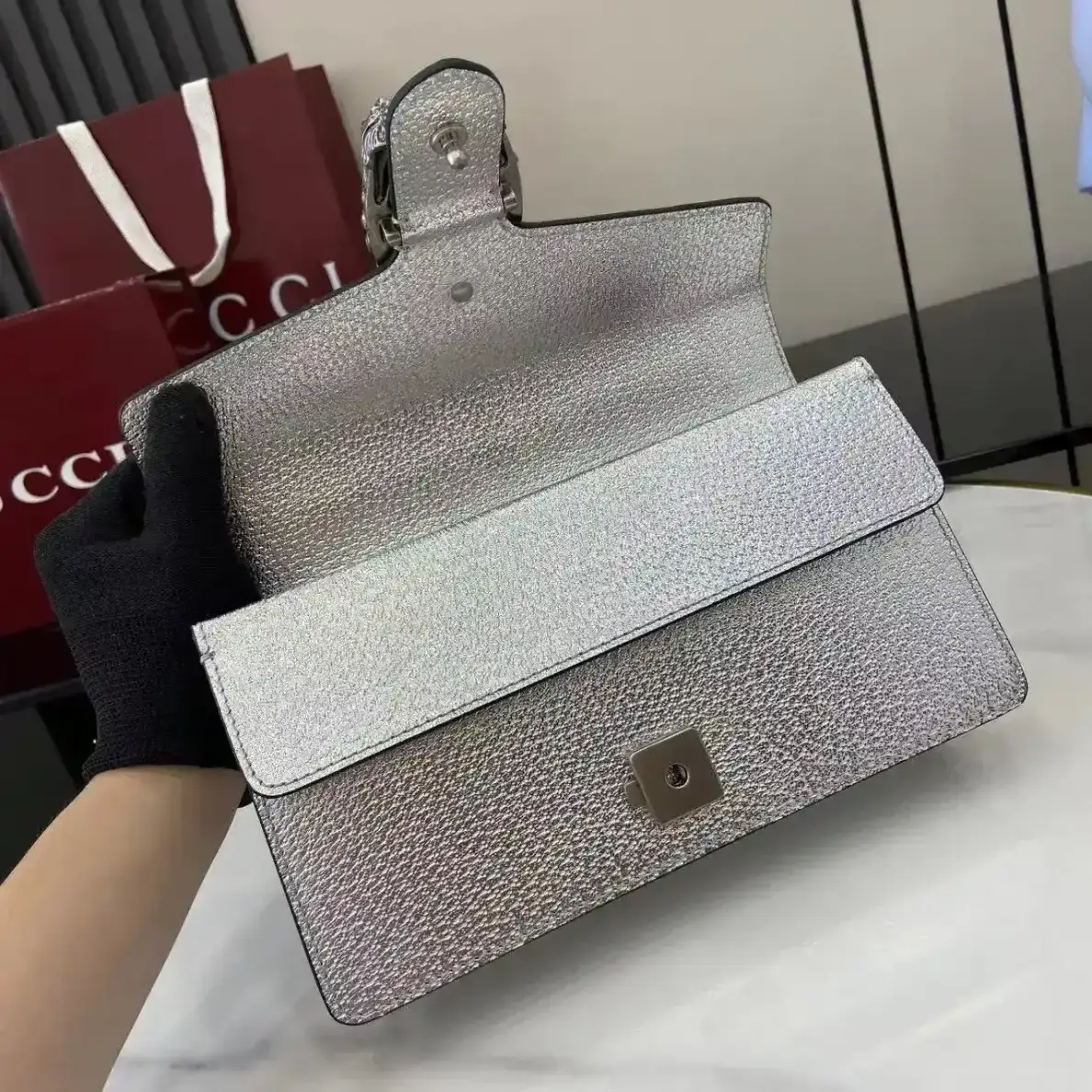 Gucci Silver Dionysus Shoulder Bag product photo from LabelPicks
