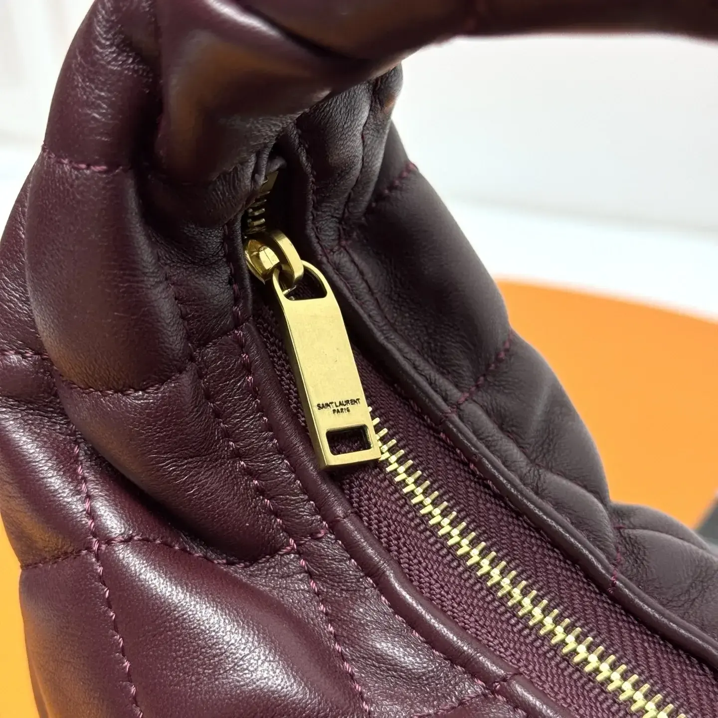 Saint Laurent Icare Burgundy Lambskin Hobo Bag product photo from LabelPicks