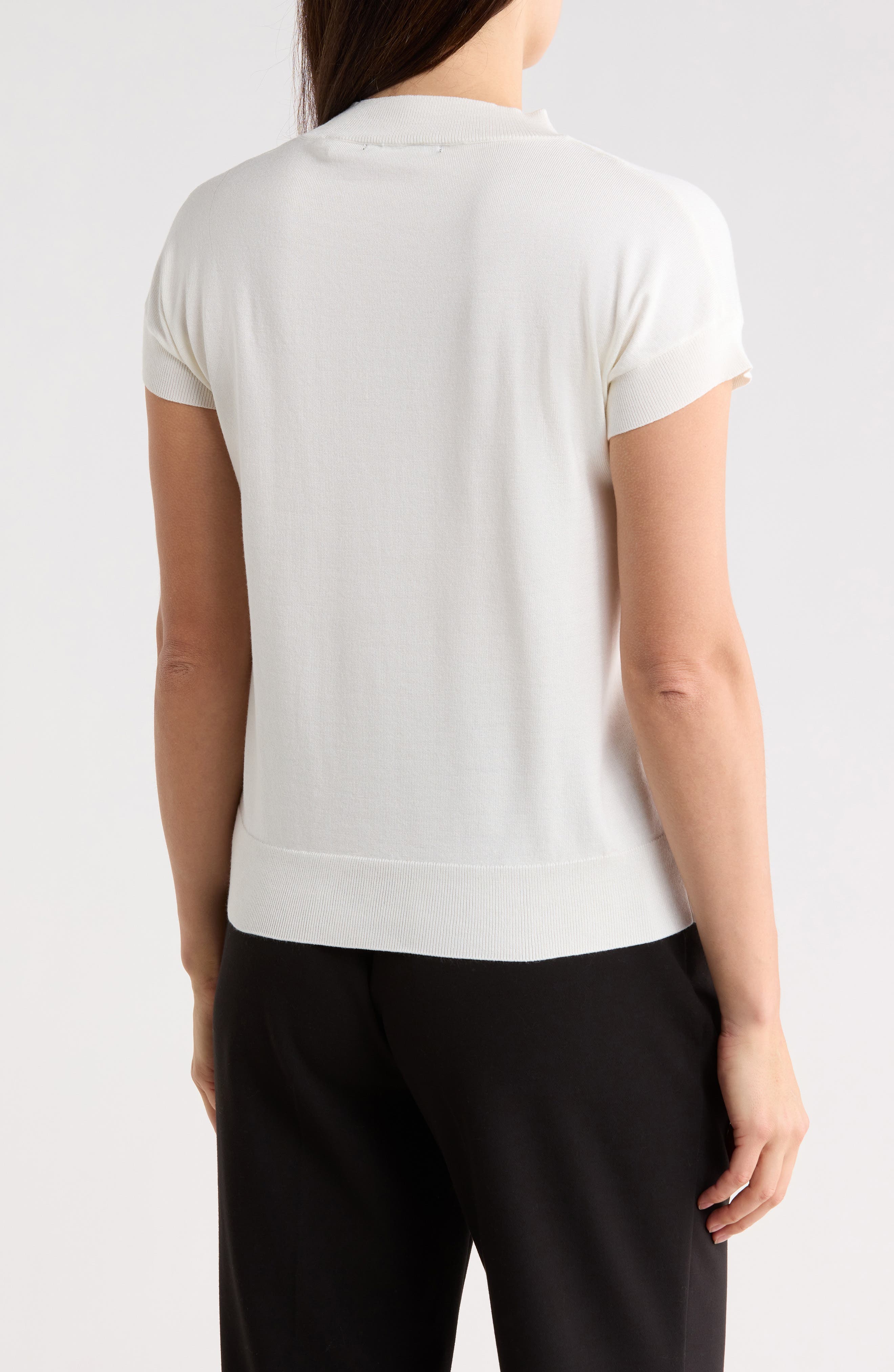 T Tahari Short Sleeve Crew Sweater