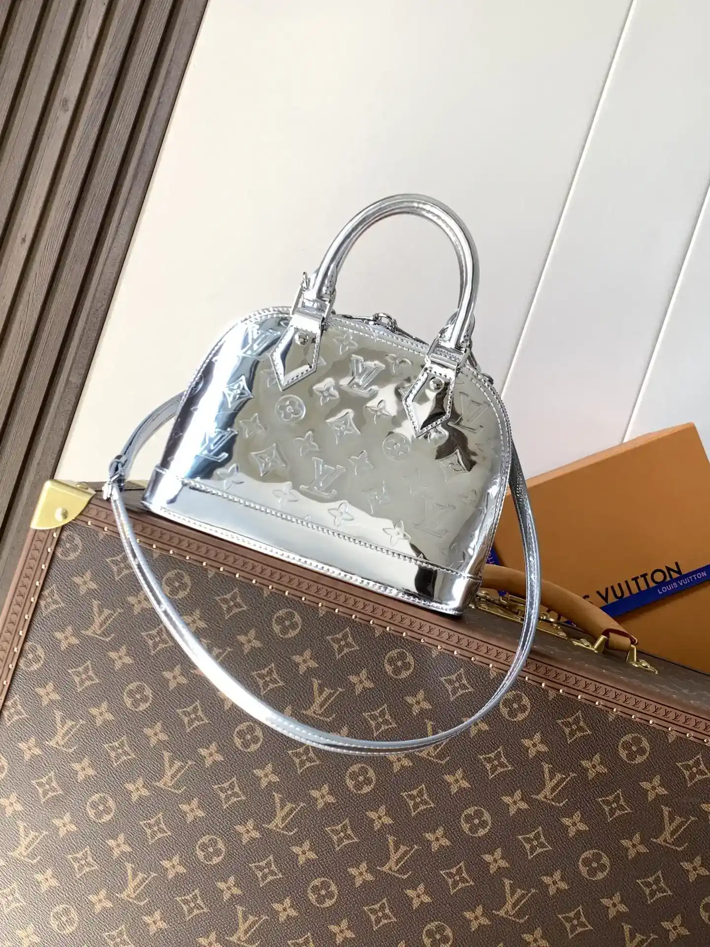 Louis Vuitton Silver Alma Monogram Canvas Top Handle Bag product photo from LabelPicks