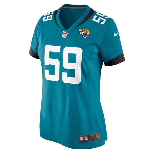 Myles Cole Jacksonville Jaguars Nike Women's  Game Jersey -  Teal