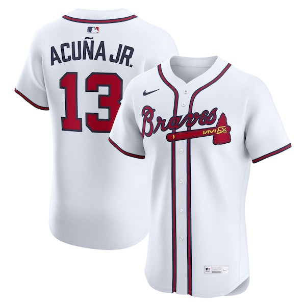 Ronald Acuña Jr. Atlanta Braves Nike Home Elite Player Jersey - White/Red/Navy