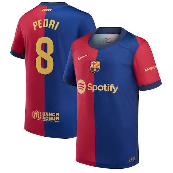 Pedri Barcelona Nike Youth 2024/25 Home Replica Player Jersey - Royal