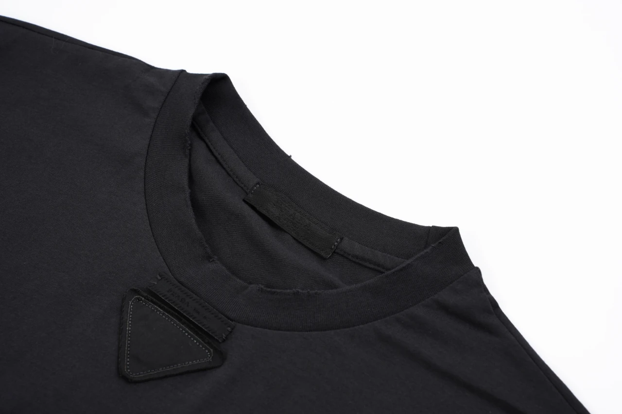 Prada Black Burnout Triangle Logo Long Sleeve T-Shirt product photo from LabelPicks