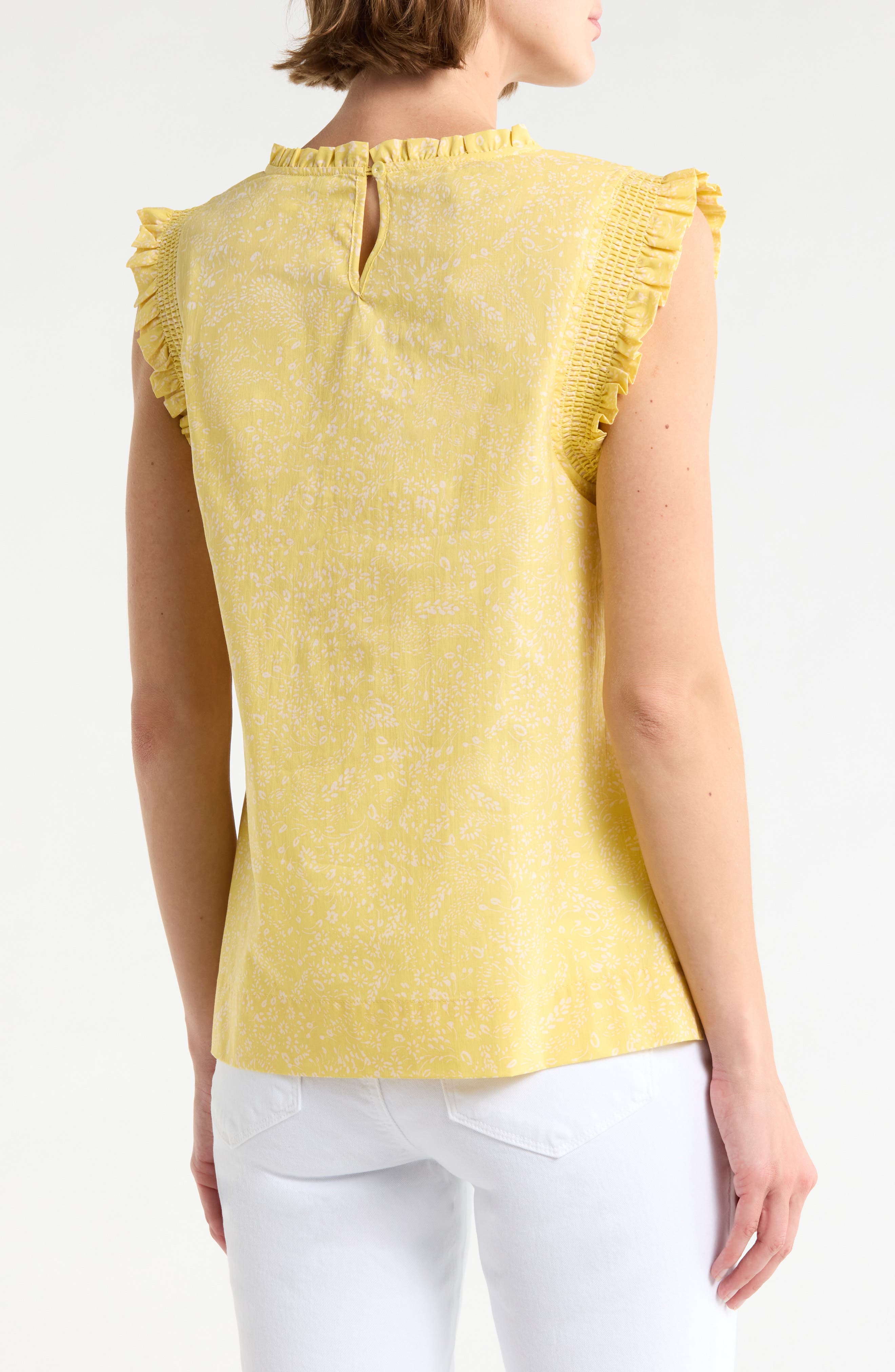 DR2 by Daniel Rainn Smocked Ruffle Tank