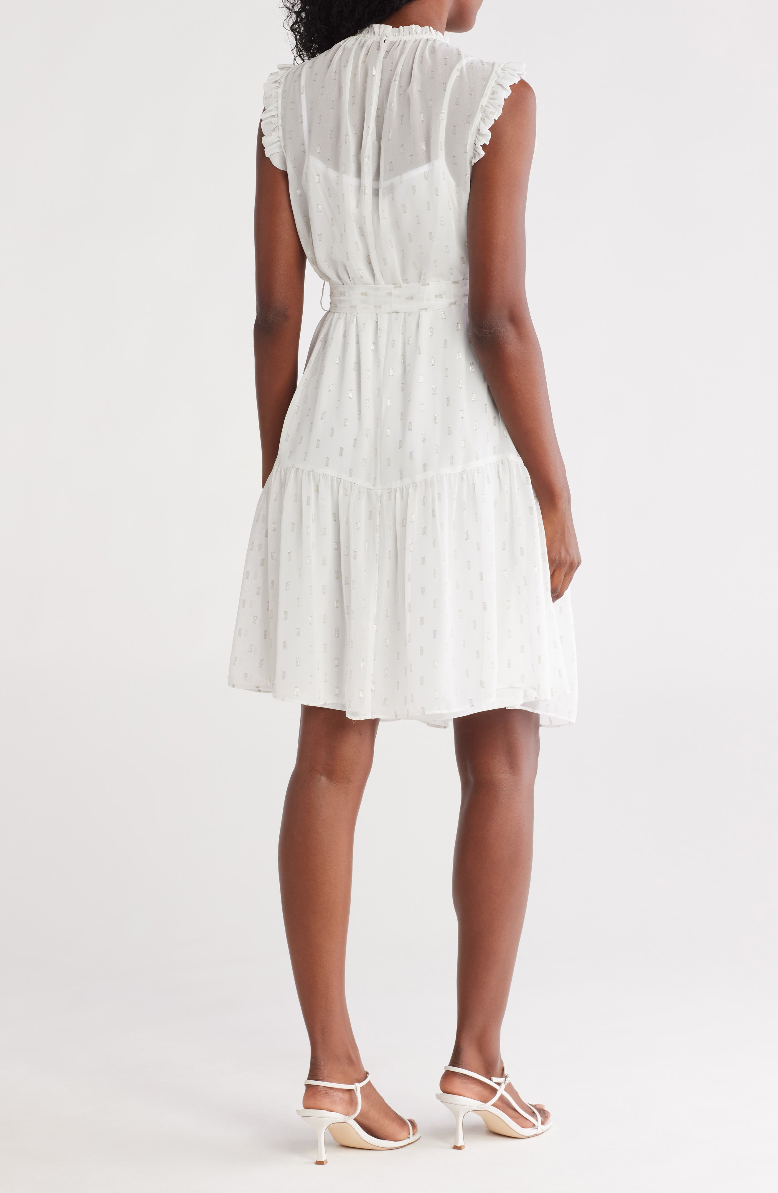 Julia Jordan Ruffle Collar Sleeveless Dress