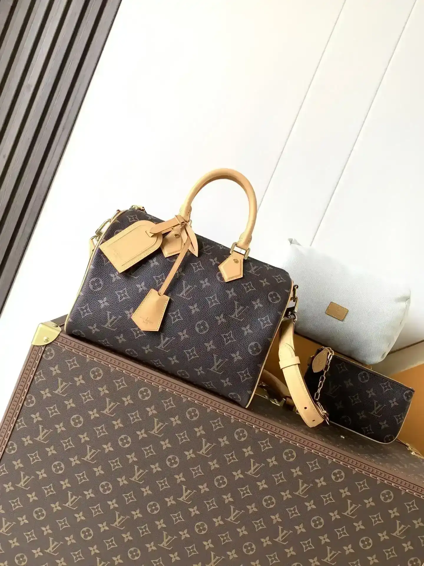 Louis Vuitton Speedy Black Monogram Canvas Top Handle Bag product photo from LabelPicks