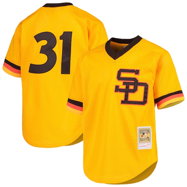 Dave Winfield San Diego Padres Youth Cooperstown Collection Mesh Batting Practice Jersey - Gold