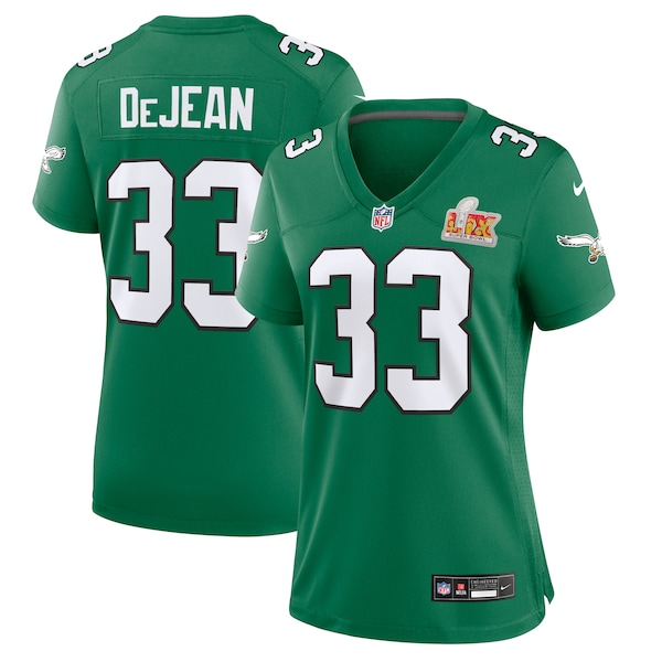 Cooper DeJean Philadelphia Eagles Nike Women's Super Bowl LIX 2nd Alternate Game Jersey - Kelly Green