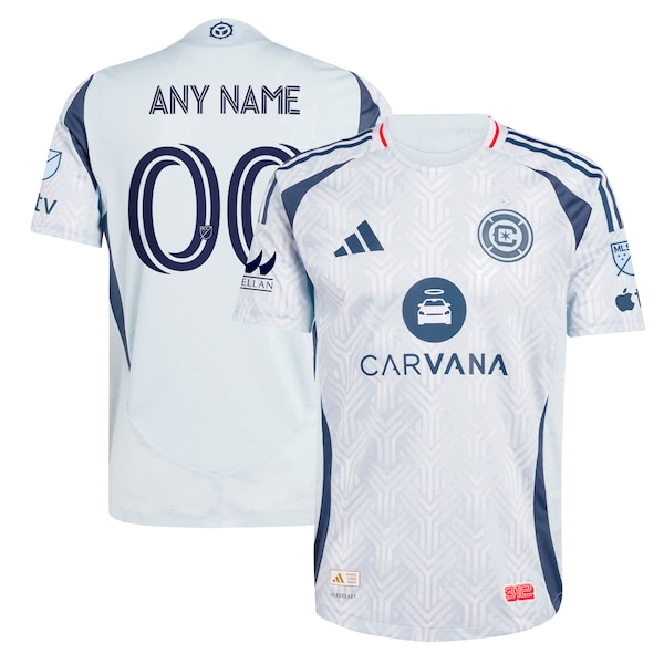 Chicago Fire adidas 2025 The Municipal Kit Authentic Custom Jersey - Light Blue