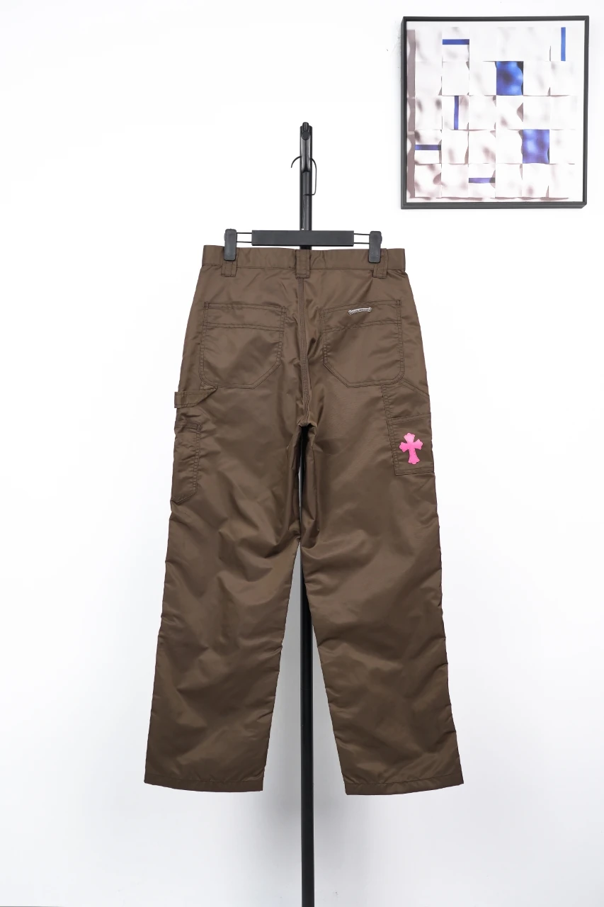 Chrome Hearts Brown Black Leather Panel Carpenter Pants product photo from LabelPicks