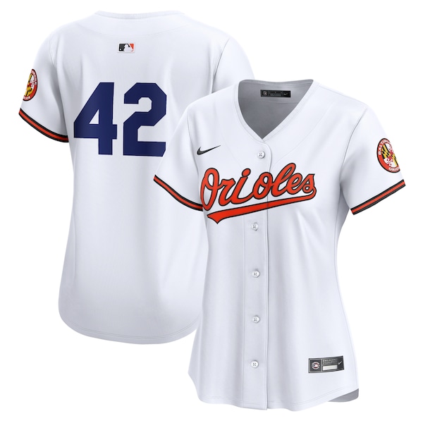Baltimore Orioles Nike Women's 2024 Jackie Robinson Day Home Limited Jersey – White