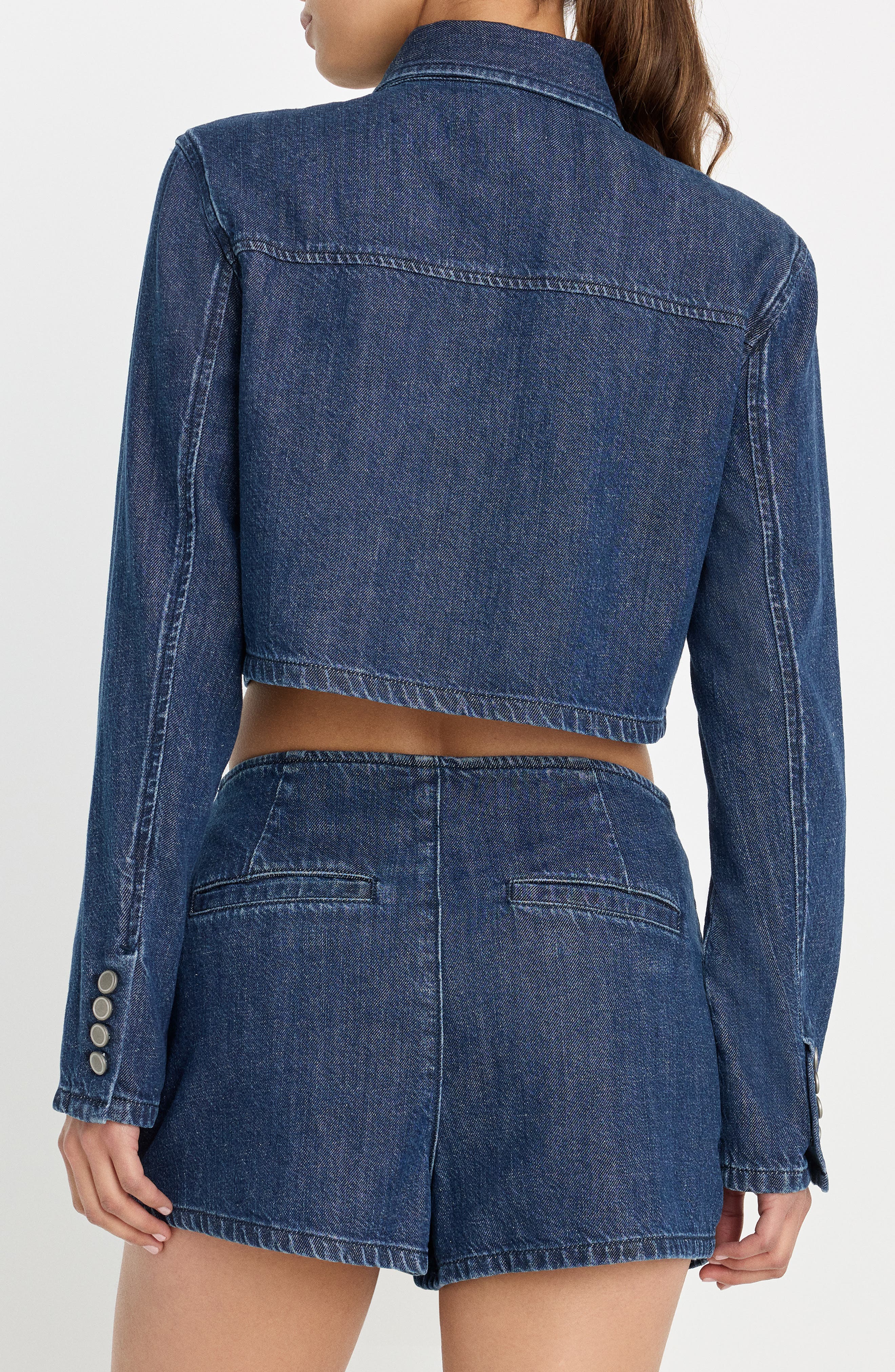 Good American Cropped Denim Jacket