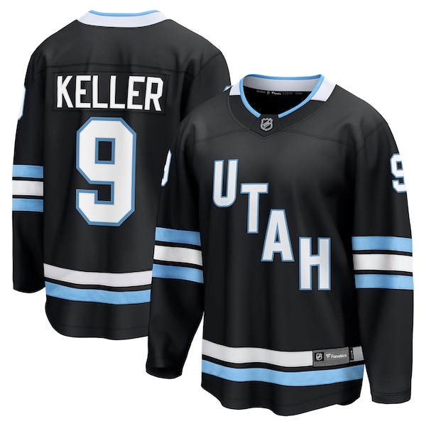 Clayton Keller Utah Hockey Club  Breakaway Player Jersey - Black/White
