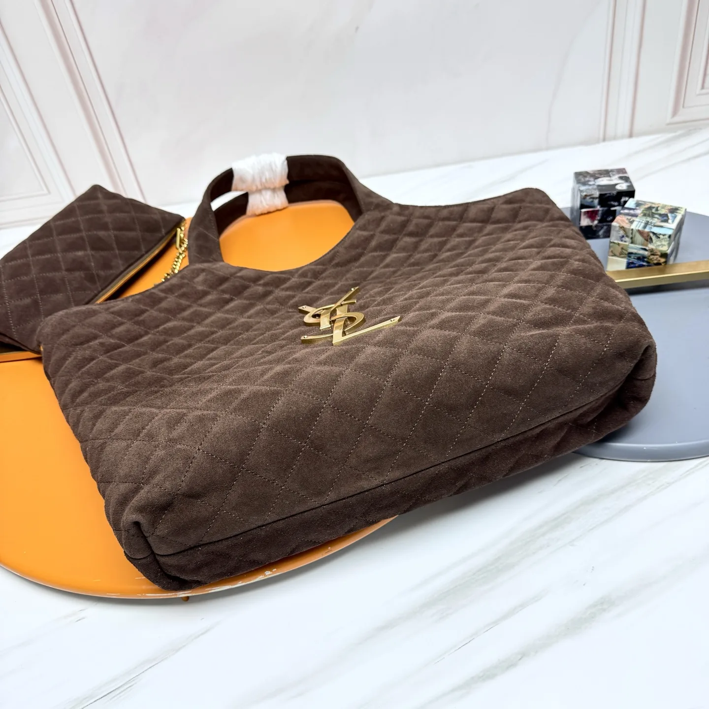 Saint Laurent Brown Icare Tote Bag product photo from LabelPicks