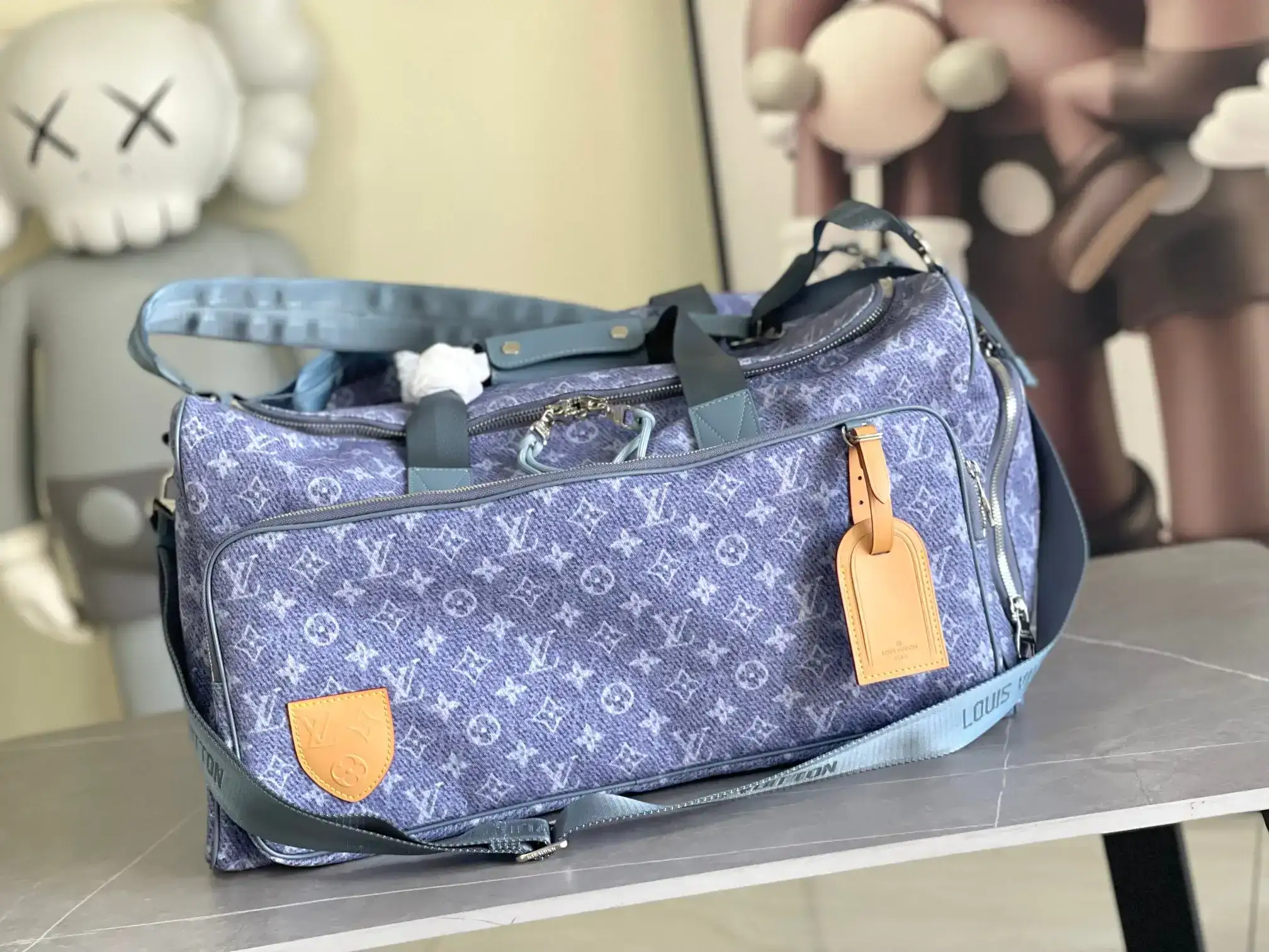 Louis Vuitton Black Keepall Calfskin Tote Bag product photo from LabelPicks