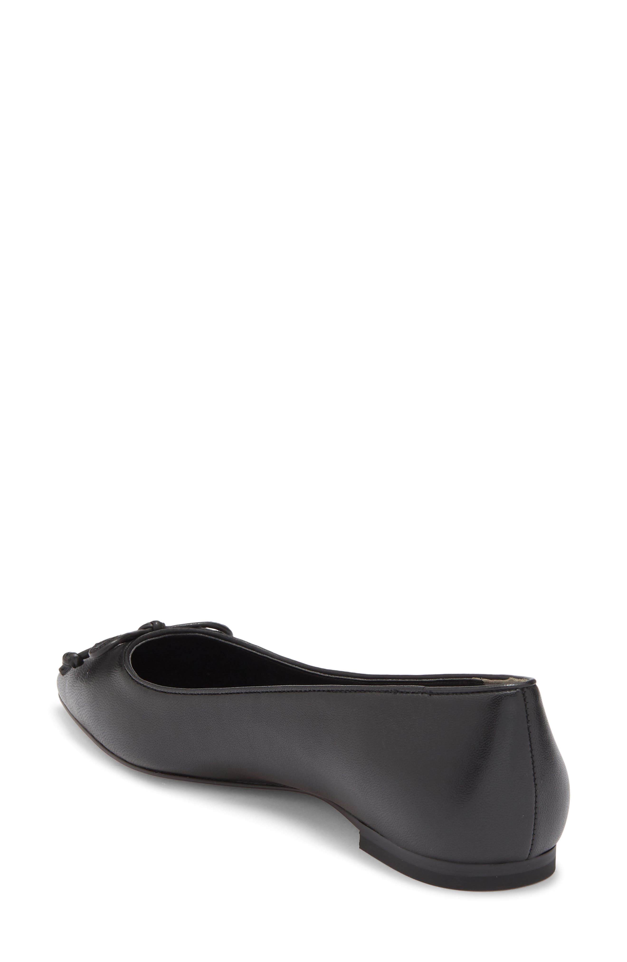 Stuart Weitzman Gabby Pointed Toe Bow Flat