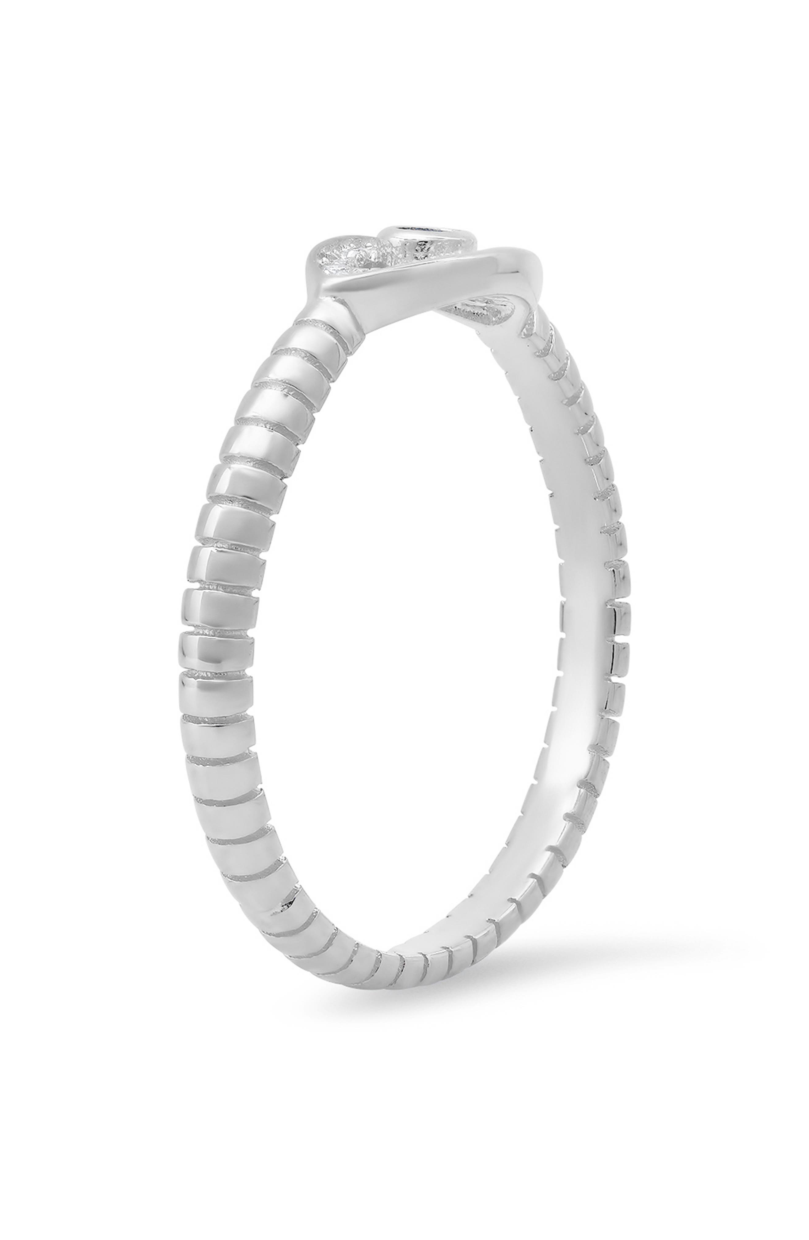 Queen Jewels Sterling Silver Evil Eye CZ Ring