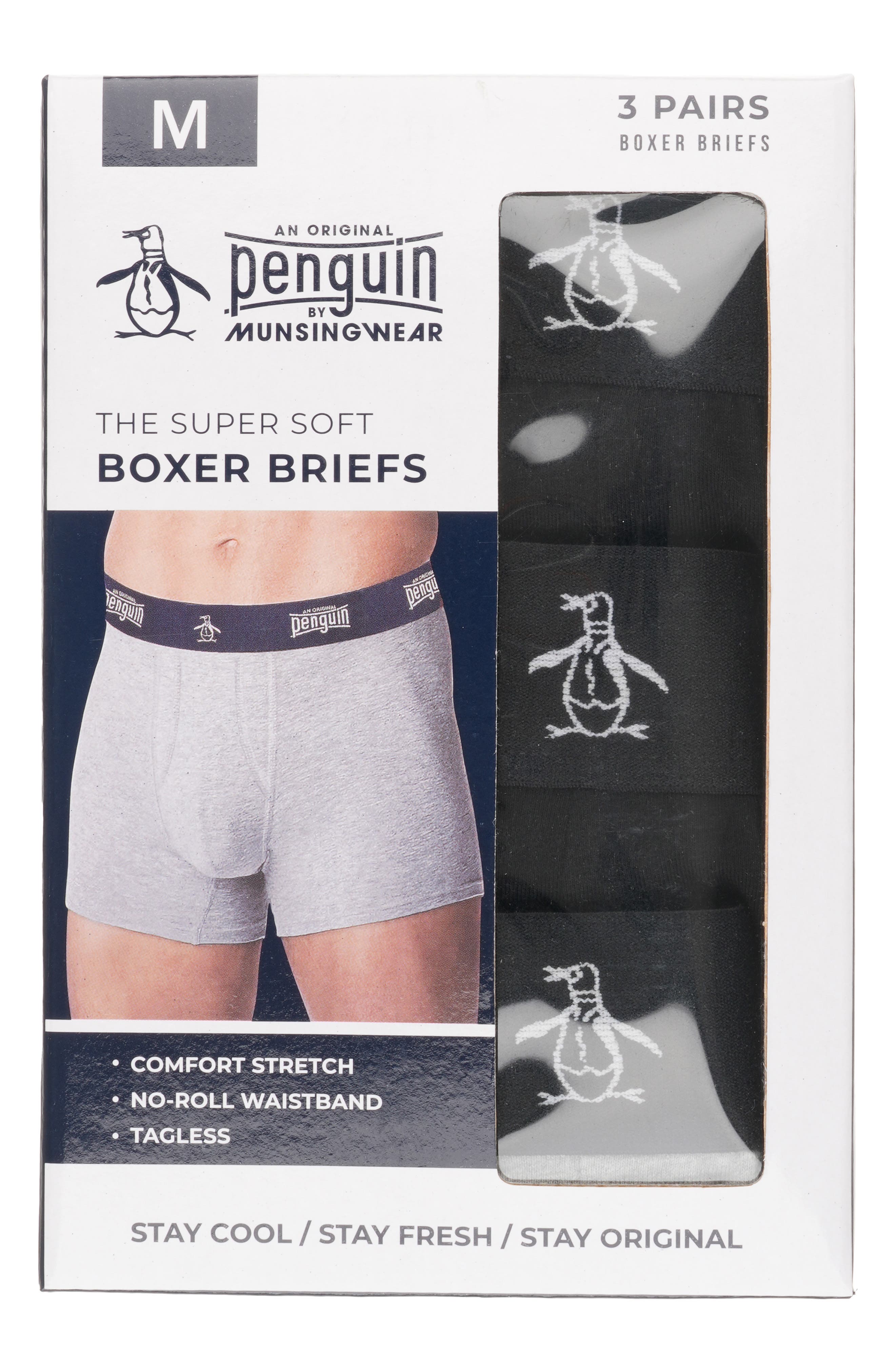 Original Penguin Super Soft 3-Pack Boxer Briefs