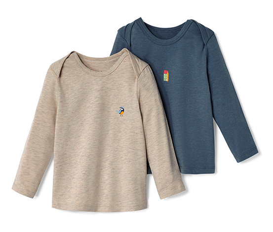 2 Baby-Langarmshirts