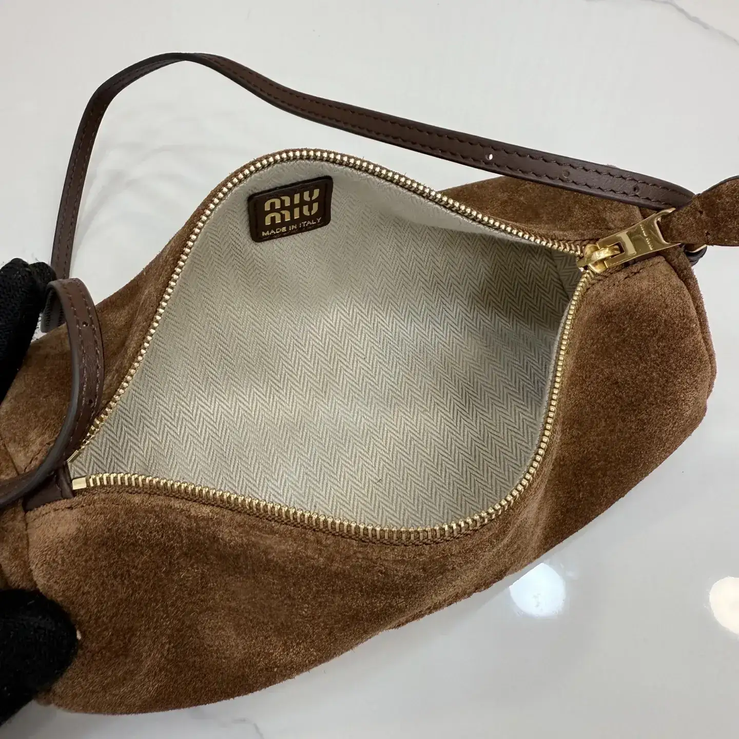 Miu Miu Suede Leather Top Handle Bag product photo from LabelPicks
