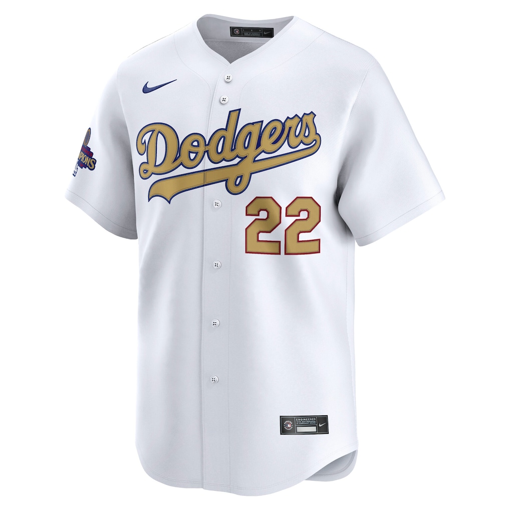 Clayton Kershaw Los Angeles Dodgers Nike 2025 Gold Collection Limited Jersey – White