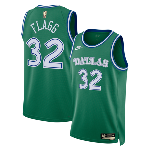 Dallas Mavericks Nike Classic Edition Jersey - Green - Cooper Flagg - Unisex