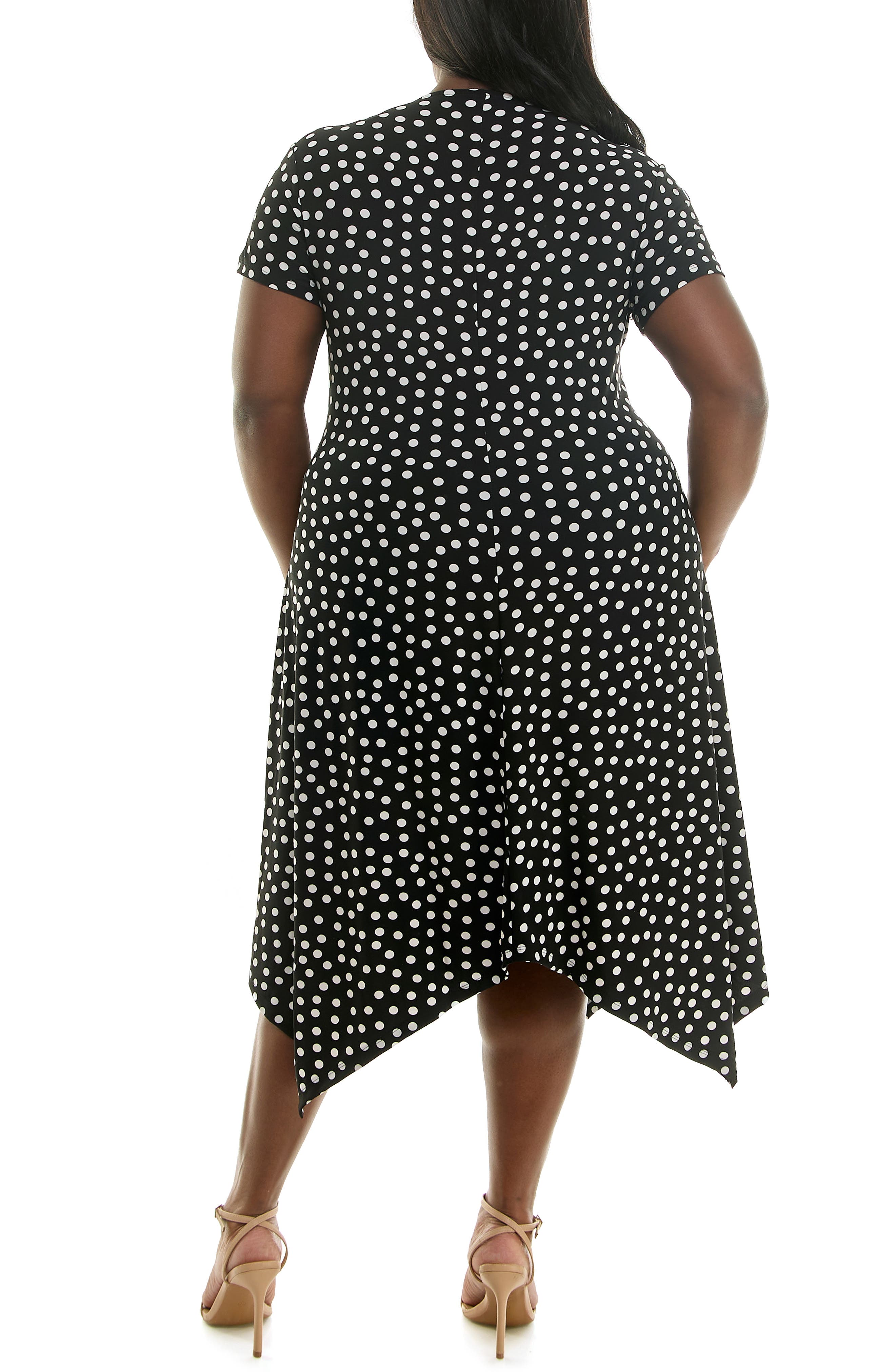 Nina Leonard Asymmetric Midi Dress