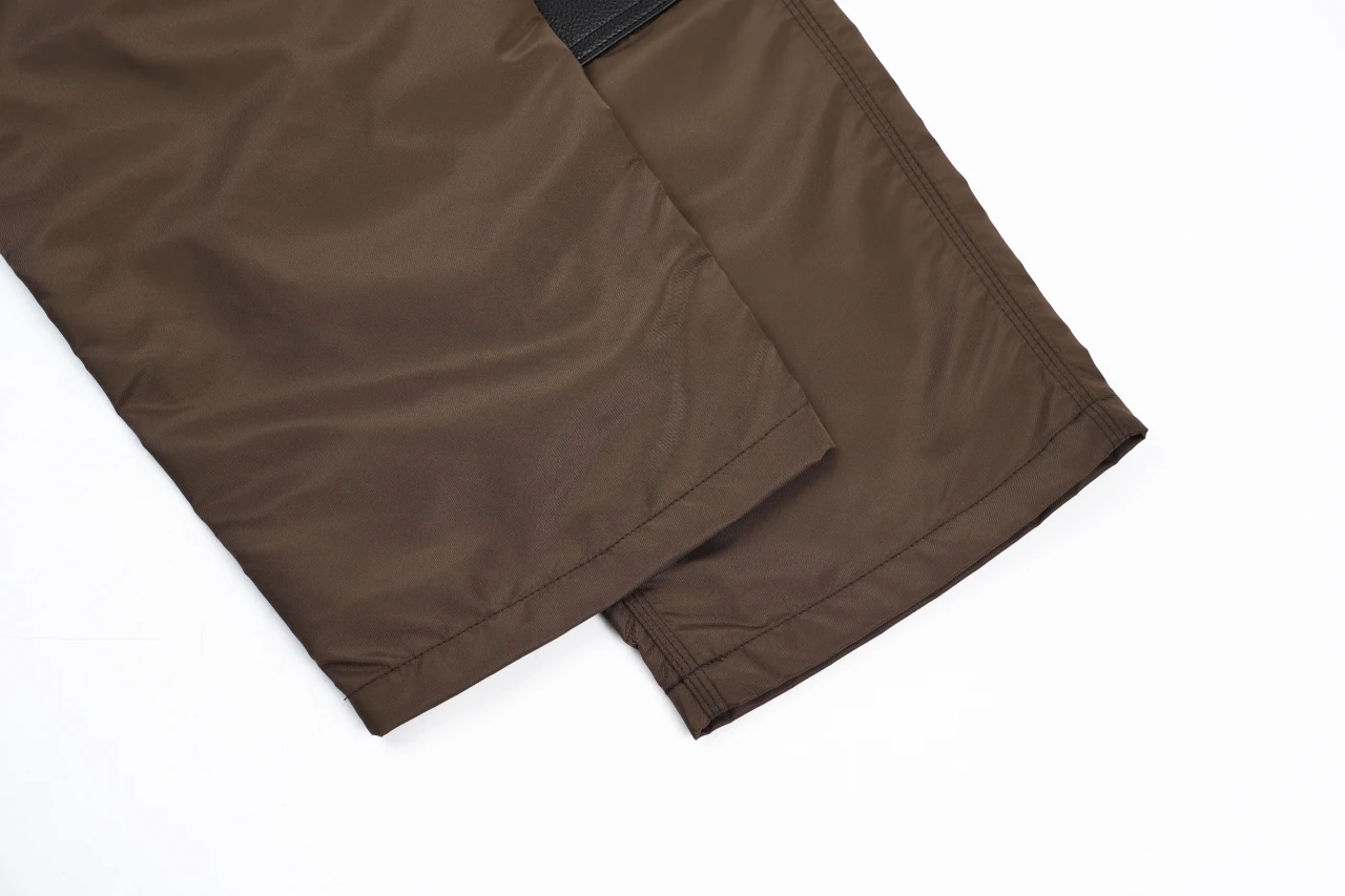 Chrome Hearts Brown Black Leather Panel Carpenter Pants product photo from LabelPicks
