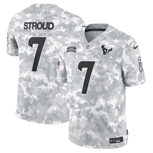 C.J. Stroud Houston Texans Nike 2024 Salute to Service Limited Jersey - Arctic Camo