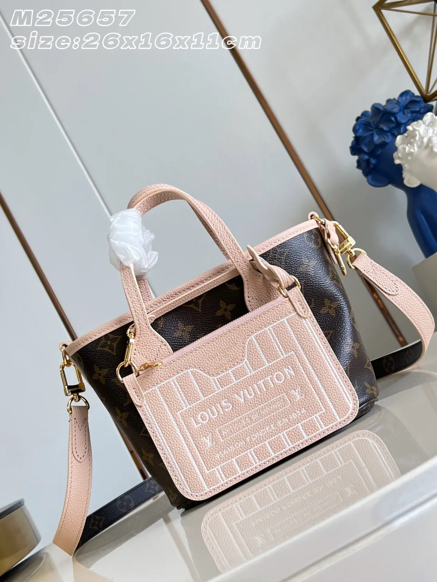 Louis Vuitton Neverfull Gold Grained Leather Tote Bag product photo from LabelPicks